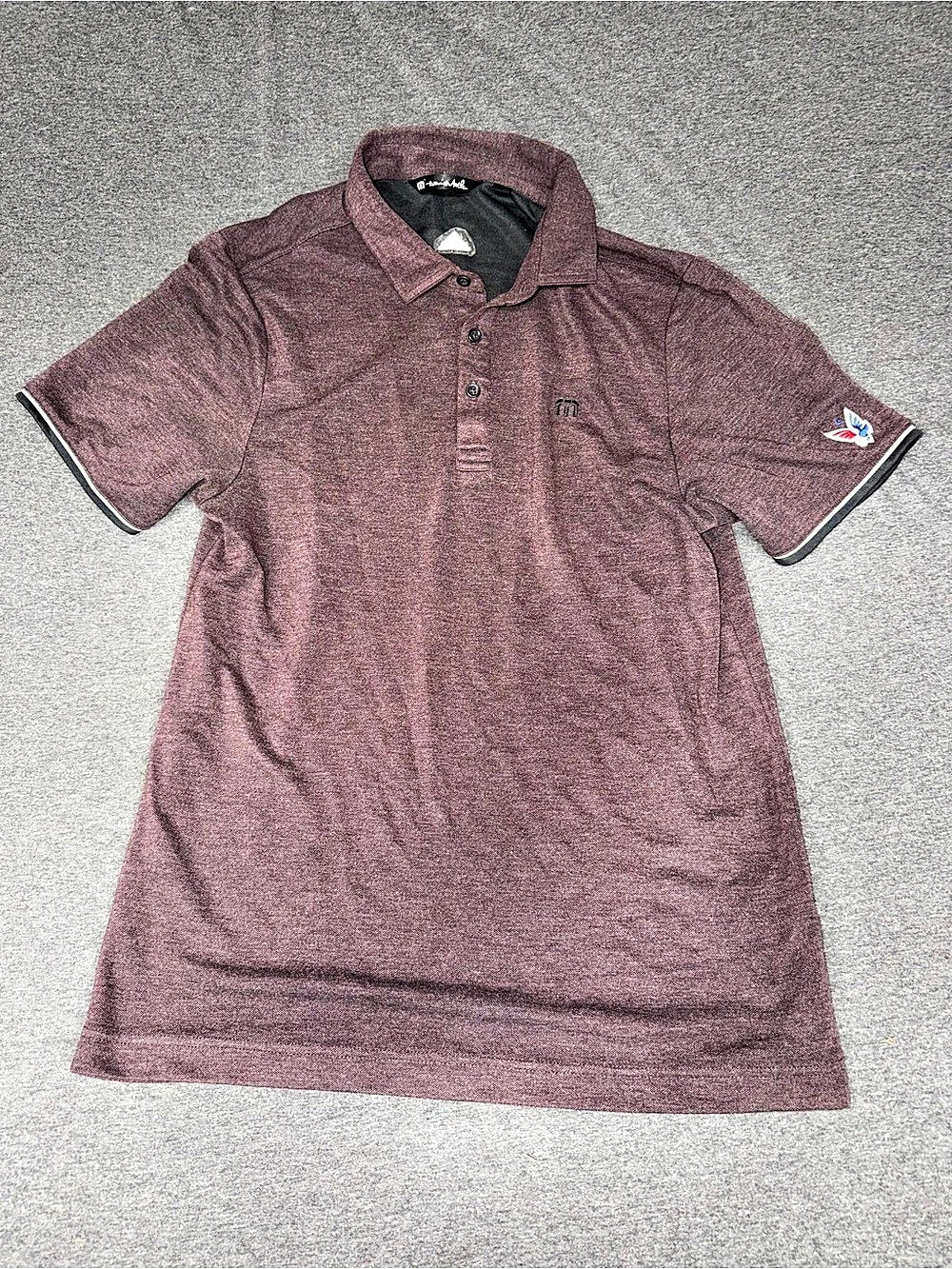 TravisMathew Men's Polo Shirt Purple Size Medium